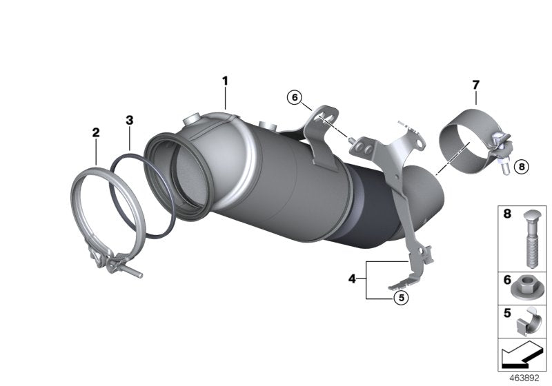 Genuine BMW 18328664540 G07 G05 G31 Holder Catalytic Converter Near Engine (Inc. 540iX, 840i & 740Li) | ML Performance UK UK Car Parts