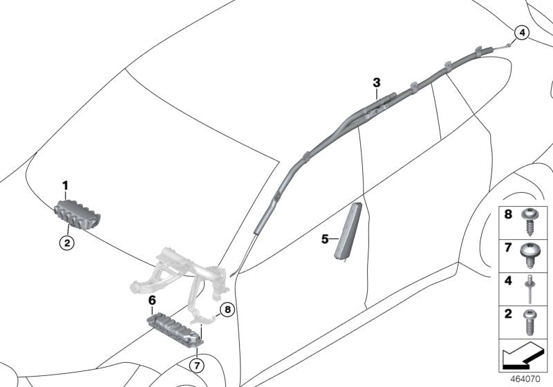 Genuine BMW 72127421137 F39 Head Airbag, Left (Inc. X2) | ML Performance UK UK Car Parts