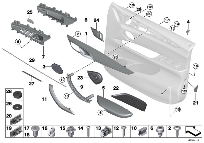 Genuine BMW 51427356153 F15 F16 Left Handle ELFENBEINWEISS (Inc. X5 & X6 M50dX) | ML Performance UK UK Car Parts