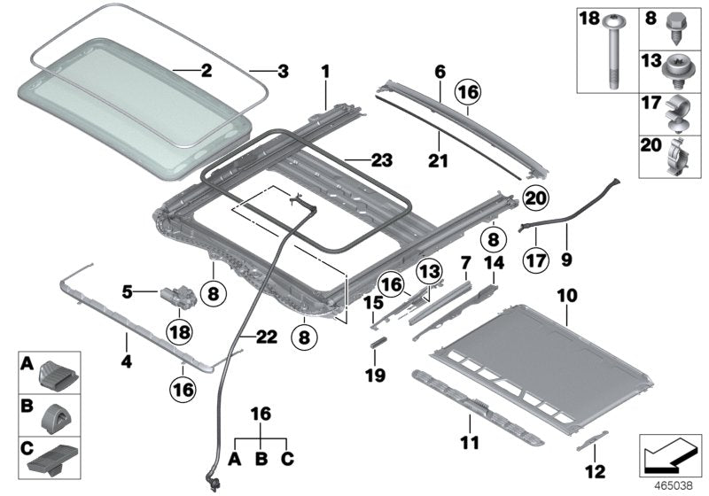 Genuine BMW 54107288237 F21 F20 Supended Headliner OYSTER (Inc. M240i, 220i & 118d) | ML Performance UK UK Car Parts