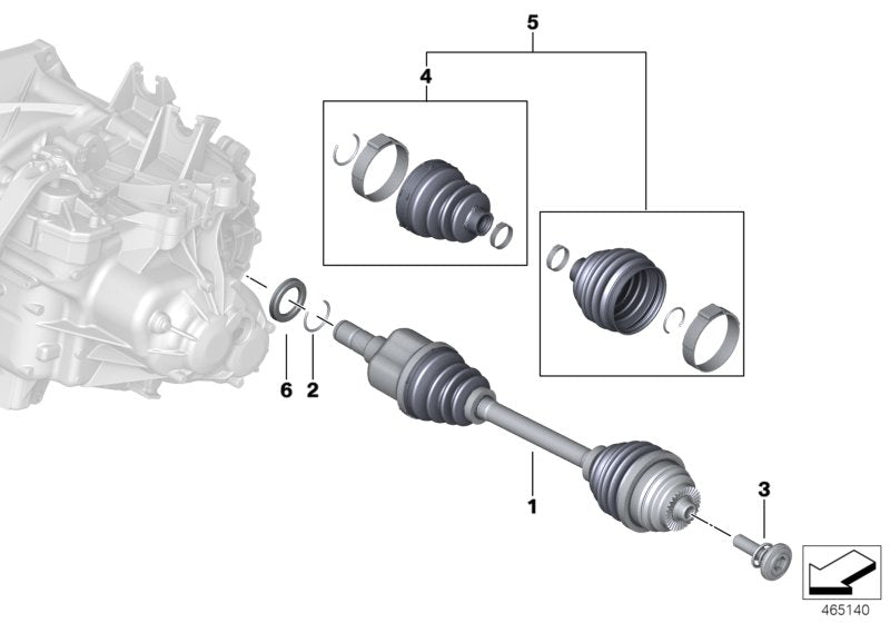 Genuine BMW 31608611927 Output Shaft Left (Inc. One, One First & One D) | ML Performance UK UK Car Parts