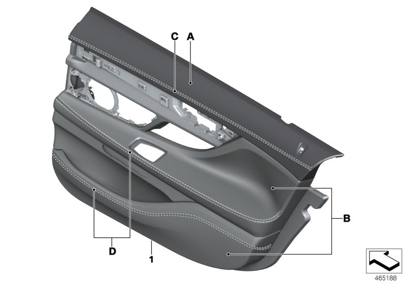 Genuine BMW 51427991279 Door Lining Leather Rear Left INDIVIDUAL (Inc. M760iX, 740LiX & 750Li) | ML Performance UK UK Car Parts