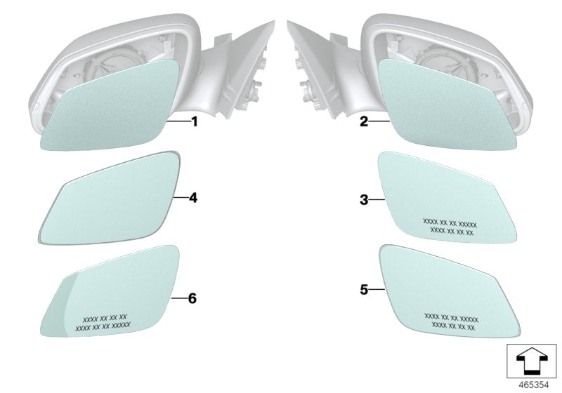 Genuine BMW 51167441034 Mirror Glas, Heated, Wide-Angle, Right CRTI (Inc. 330i, 320d ed & 420d) | ML Performance UK UK Car Parts