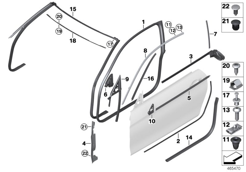 Genuine BMW 51347433340 Finisher, Side Frame Right ALU SATINIERT (Inc. 435dX, 428i & 420i) | ML Performance UK UK Car Parts