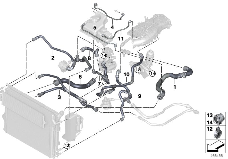 Genuine BMW 17128676894 Line Cooler (Inc. 330e) | ML Performance UK UK Car Parts