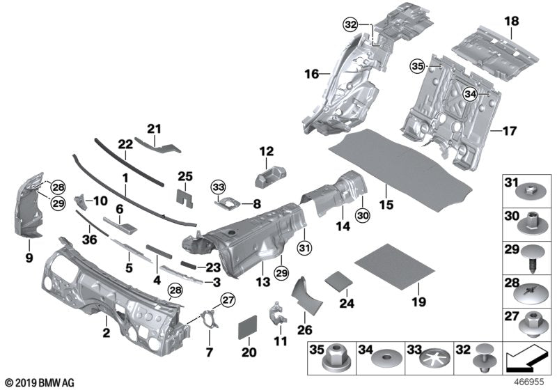 Genuine BMW 51487343460 G11 Right Lower B-Column Sound Insulation (Inc. 740e, 740LiX & 740Li) | ML Performance UK UK Car Parts