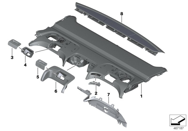 Genuine BMW 51467990327 G11 Support, Storage Shelf, Left RAUCHWEIß (Inc. 745eX, 740LdX & 750iX) | ML Performance UK UK Car Parts