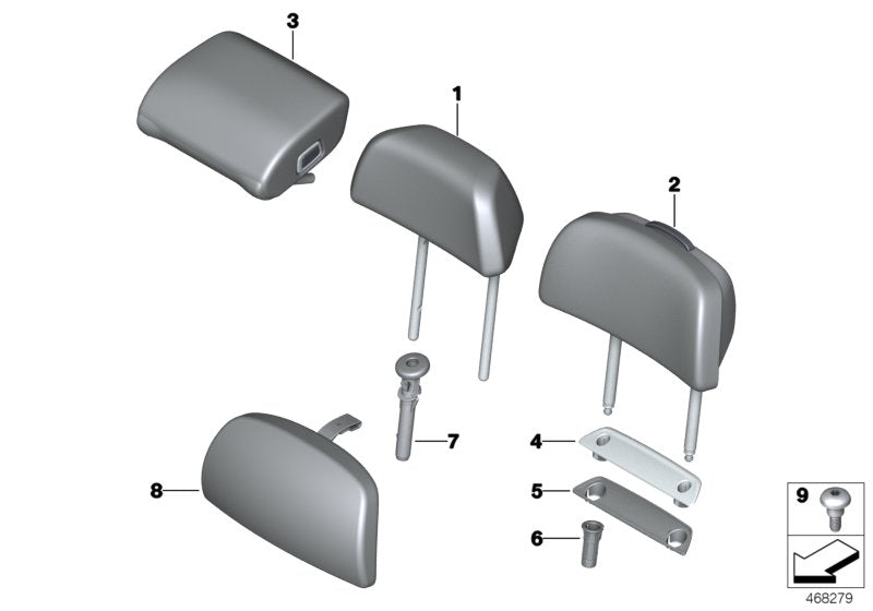 Genuine BMW 52207473694 G11 Comfort Cushion Head Restraint ELFENBEINWEISS (Inc. M760LiX, 745Le & 740Li) | ML Performance UK UK Car Parts