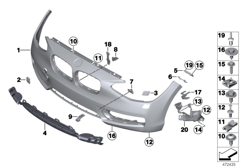 Genuine BMW 51117318301 F21 F20 Support, Center (Inc. 125d, M135i & 116d ed) | ML Performance UK UK Car Parts