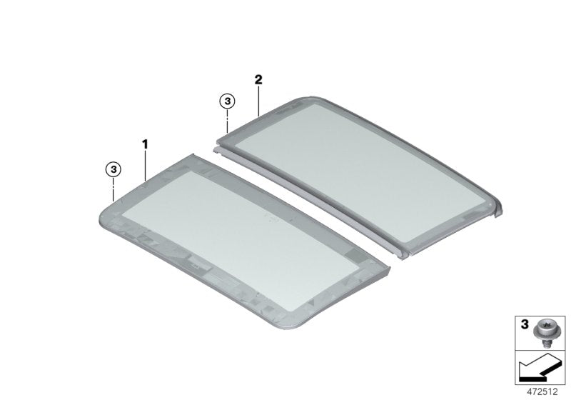 Genuine BMW 54107481646 F39 Glass Cover, Front (Inc. X2) | ML Performance UK UK Car Parts