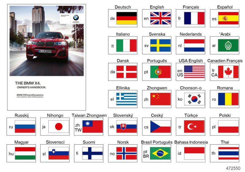 Genuine BMW 01402928723 F26 Owner's Manual For F26 ENUS (Inc. X4) | ML Performance UK UK Car Parts