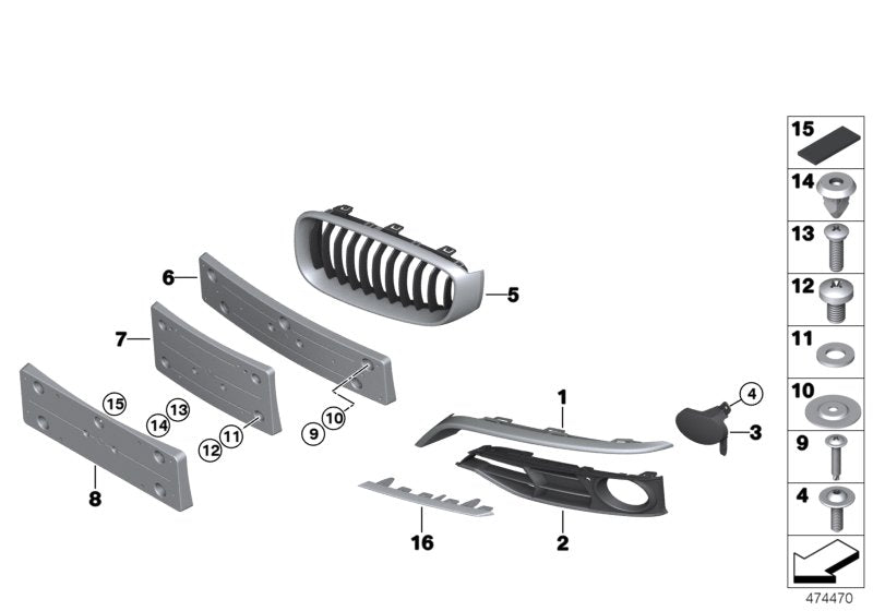 Genuine BMW 51117416055 Air Inlet Finisher, Left LUXURY (Inc. 320d, 330dX & 330i) | ML Performance UK UK Car Parts