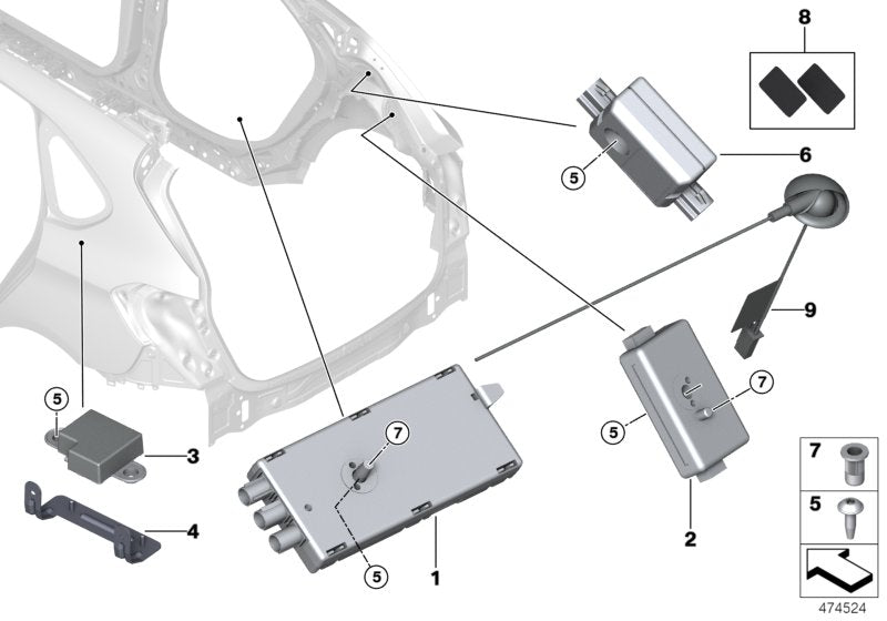 Genuine BMW 65202622359 F39 Antenna Amplifier Am/Fm AM/FM1/FM2 (Inc. X2) | ML Performance UK UK Car Parts