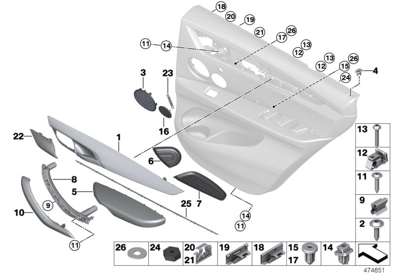 Genuine BMW 51417345931 F15 F16 Cover, Interior Handle, Leather Left CANBERRABEIGE (Inc. X5 25d & X6) | ML Performance UK UK Car Parts