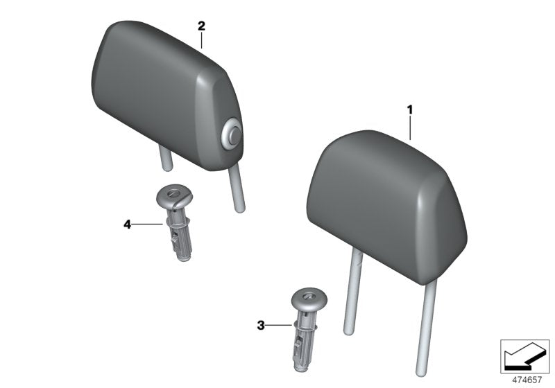 Genuine BMW 52207452203 G30 Headrest Leather LCRI COGNAC (Inc. 530iX, 525d & 530i) | ML Performance UK UK Car Parts