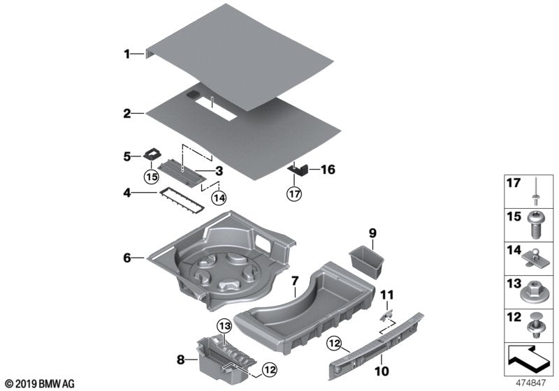 Genuine BMW 51477360175 G11 Storage Bin, Trunk, Left (Inc. 750i, 730i & 740LdX) | ML Performance UK UK Car Parts