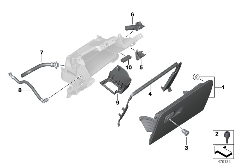 Genuine BMW 51169357799 G30 F90 G31 Frame, Glovebox Left hand drive (Inc. 530e, M550iX & 530i) | ML Performance UK UK Car Parts