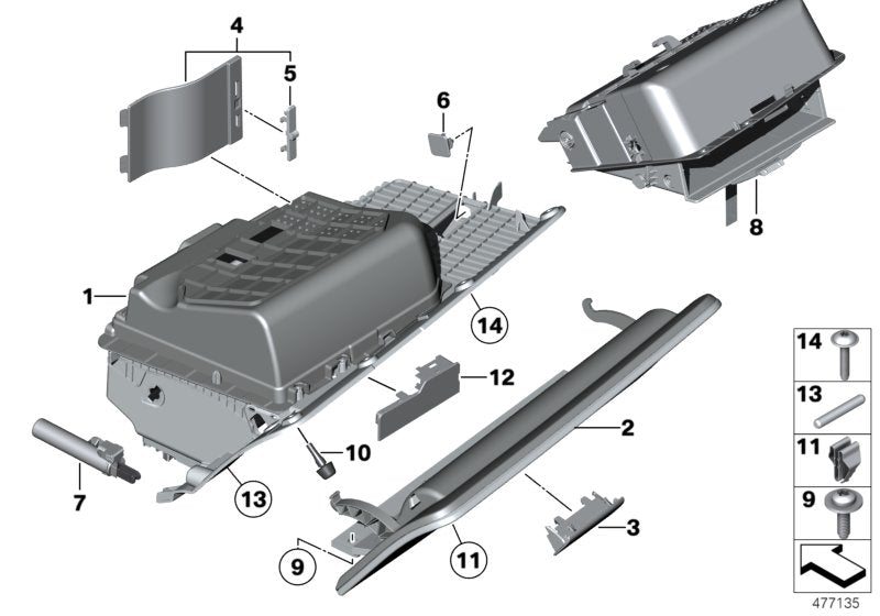 Genuine BMW 51169142635 Glove Box Housing (Inc. 520d, 550i & 530d) | ML Performance UK UK Car Parts