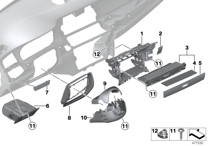 Genuine BMW 51459203712 Dummy Trim For Assistance Systems ELFENBEINWEISS (Inc. 530dX, 550i & 550iX 4.0) | ML Performance UK UK Car Parts