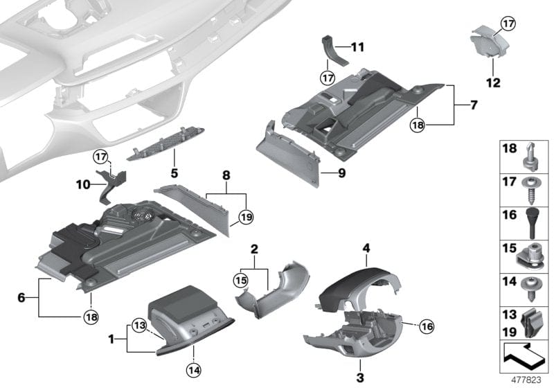 Genuine BMW 51456993887 G11 Trim Panel, Steering Column, Top DARK COFFEE (Inc. 730LdX, 740i & 730d) | ML Performance UK UK Car Parts