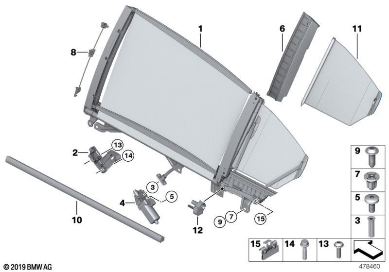 Genuine BMW 51357304346 Sun Blind, Triangular Window Right (Inc. 750i, 730i & 750iX) | ML Performance UK UK Car Parts