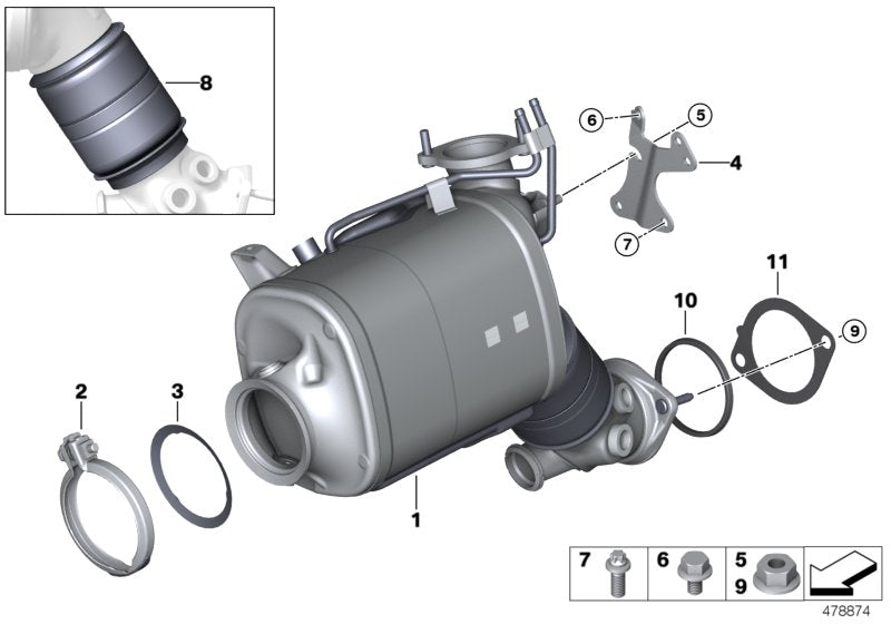 Genuine BMW 18308570980 G11 At-Diesel Particulate Filter EU6 (Inc. 730Ld, 730dX & 730d) | ML Performance UK UK Car Parts