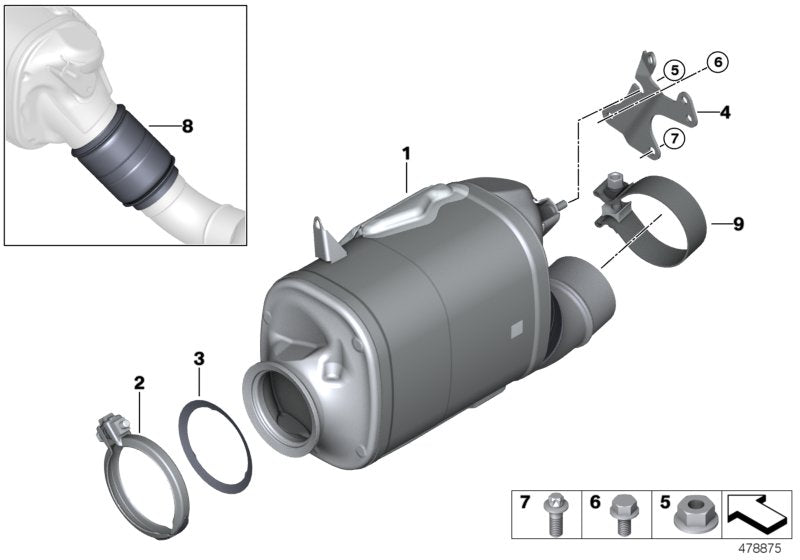 Genuine BMW 18308579474 G05 G20 G11 Exch Catalytic Converter Close To Engine EU3 (Inc. X4 30dX, 630d & 530d) | ML Performance UK UK Car Parts