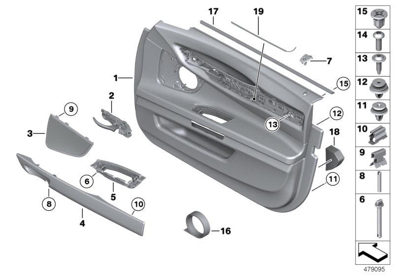 Genuine BMW 51419160879 Door Panel, Leather, Front Left SATTELBRAUN (Inc. 730Ld, Alpina B7LX & 730d) | ML Performance UK UK Car Parts