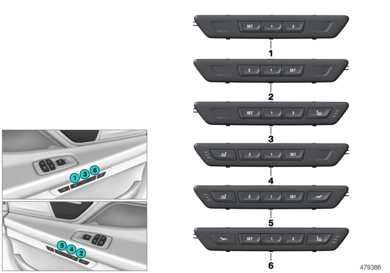 Genuine BMW 61319382804 G11 Operating Facility Seat Functions Left SCHWARZ (Inc. 730LdX, 750dX & 750Li) | ML Performance UK UK Car Parts