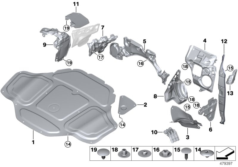 Genuine BMW 51487938547 G16 G11 Sound Insul.,Eng.-Comp. Part.Wall,Right LHD (Inc. 745eX, 745e & 745Le) | ML Performance UK UK Car Parts