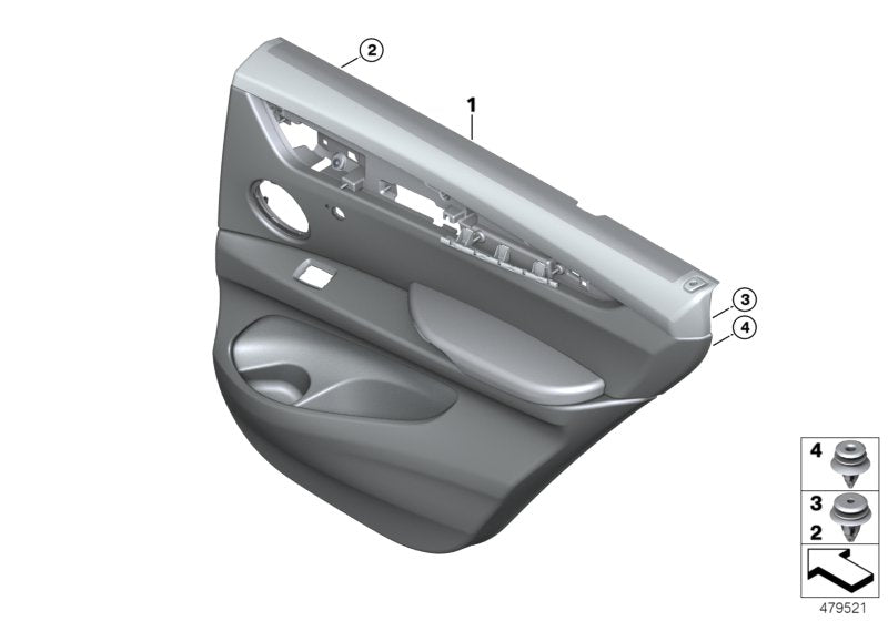 Genuine BMW 51427370030 F15 Door Trim Panel, Rear, Right ANTHRAZIT (Inc. X5) | ML Performance UK UK Car Parts