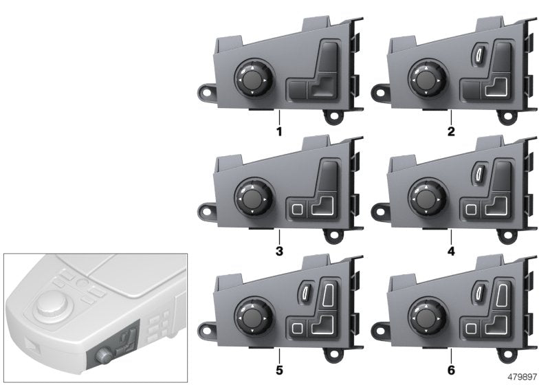 Genuine BMW 61316918384 E66 E65 E67 Switch Seat Adjusting Front Left (Inc. 735i, 745Li & 730i) | ML Performance UK UK Car Parts