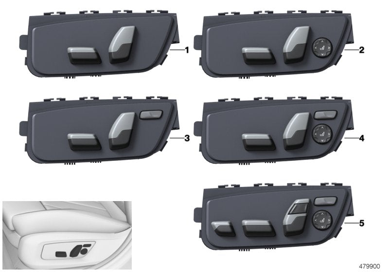 Genuine BMW 61319384518 G32 G31 Seat Adjustment Switch, Right (Inc. 540i, 750dX & 630i) | ML Performance UK UK Car Parts