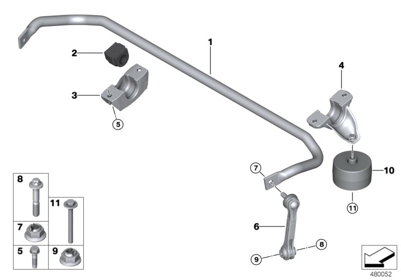 Genuine BMW 33506861482 G32 G30 G31 Rear Swing Support (Inc. 640iX, M550dX & 630i) | ML Performance UK UK Car Parts