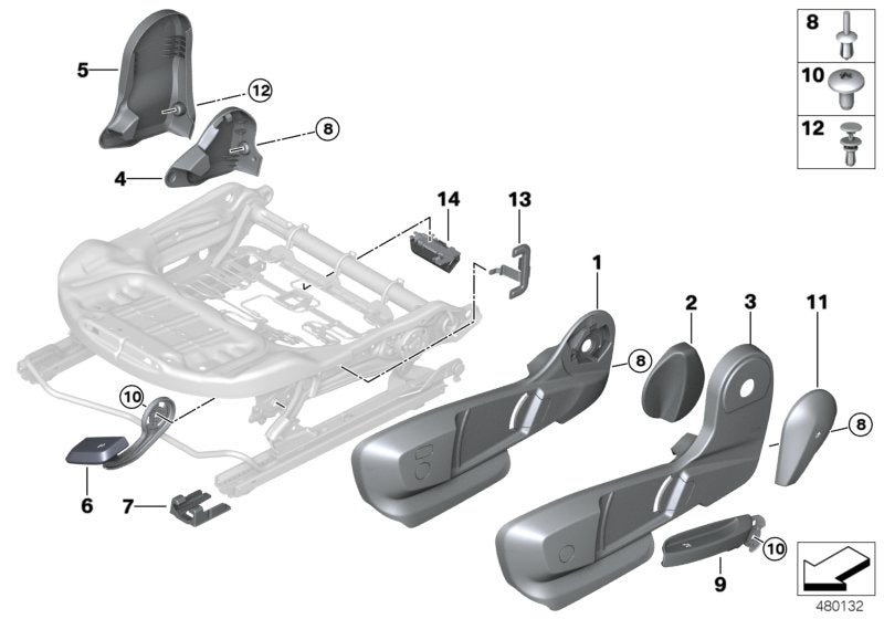 Genuine BMW 52107375094 F39 Cover, Right Control SCHWARZ (Inc. 220dX, X1 16d & X2 16d) | ML Performance UK UK Car Parts