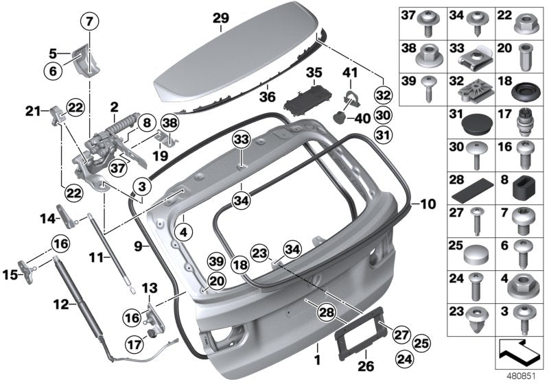 Genuine BMW 51767327999 Trunk Lid Gasket (Inc. 328dX, 335i & 320dX) | ML Performance UK UK Car Parts