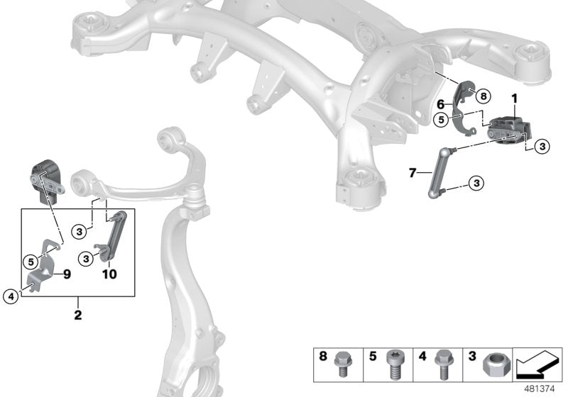 Genuine BMW 37146883038 F15 Right Ride Height Sensor Bracket (Inc. X5 & X6 28iX) | ML Performance UK UK Car Parts