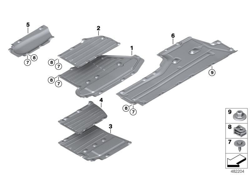 Genuine BMW 51757374687 G16 Underbody Panelling, Side On Left (Inc. 840dX, 840iX & M850iX) | ML Performance UK UK Car Parts