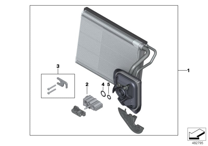 Genuine BMW 64119495819 G20 Evaporator With Expansion Valve R1234YF (Inc. 330e) | ML Performance UK UK Car Parts