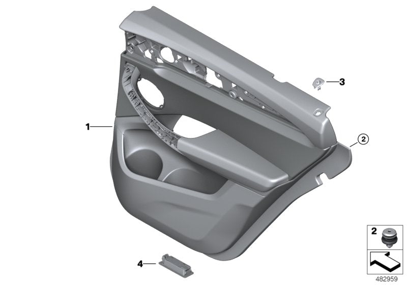 Genuine BMW 51428747063 Door Trim Panel, Rear, Left TARTUFO (Inc. X3) | ML Performance UK UK Car Parts