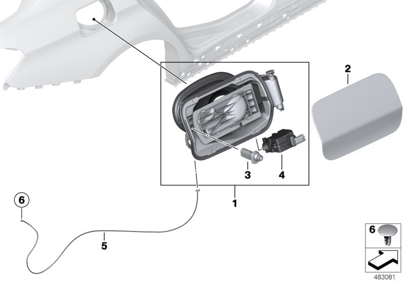 Genuine BMW 41007300931 Fill-In Flap, Primed (Inc. 320d, 328i & 330iX) | ML Performance UK UK Car Parts