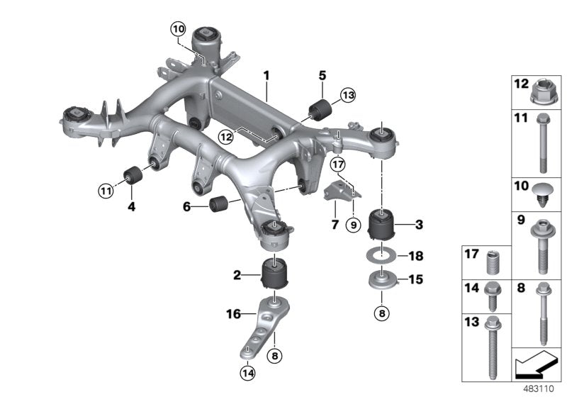 Genuine BMW 33316878218 G32 EWB G11 Bracket Right (Inc. M760iX, 530dX & 730Li) | ML Performance UK UK Car Parts