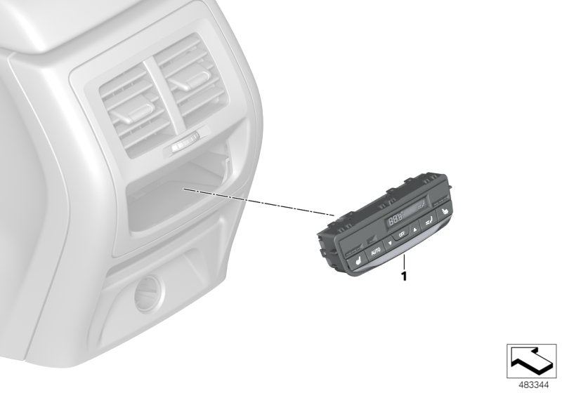 Genuine BMW 61316996006 G02 G01 Climate Control Panel, Rear (Inc. X3) | ML Performance UK UK Car Parts