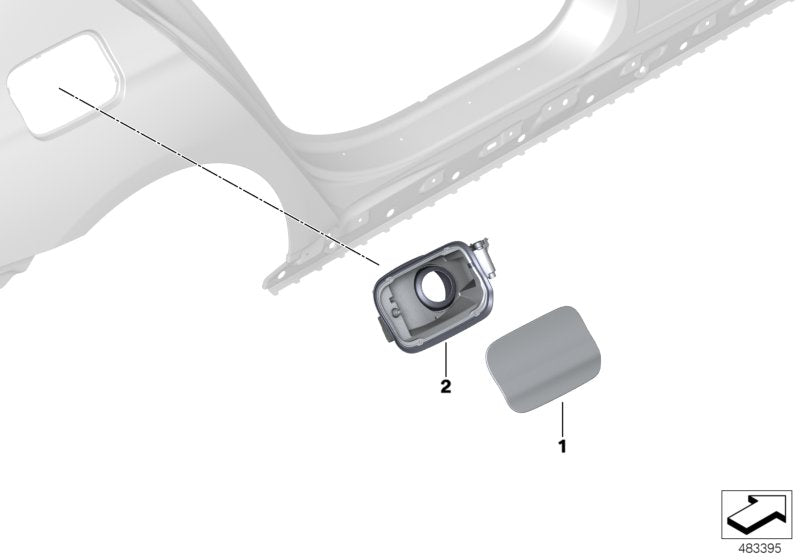 Genuine BMW 51917358709 G11 Fill-In Flap (Inc. 740e, 750dX & 725d) | ML Performance UK UK Car Parts