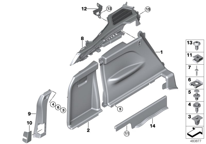 Genuine BMW 51477326690 F15 Left Front Lugg.Compartment Trim Panel CANBERRABEIGE (Inc. X5) | ML Performance UK UK Car Parts