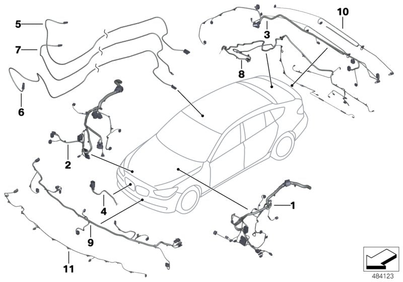 Genuine BMW 61129257335 Wiring Harness, Front End (Inc. Alpina B7, 740dX & 730Li) | ML Performance UK UK Car Parts