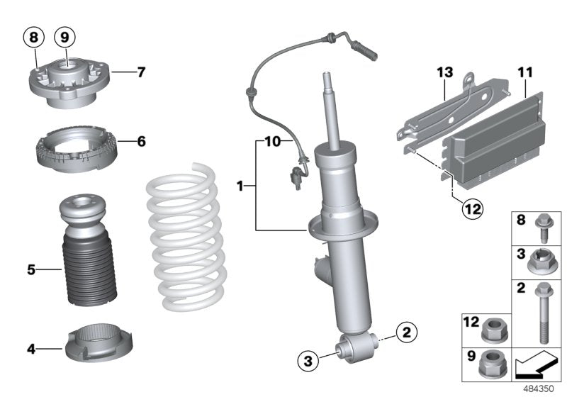 Genuine BMW 37106893782 G01 Spring Strut, Edc, Rear (Inc. X3 30eX) | ML Performance UK UK Car Parts