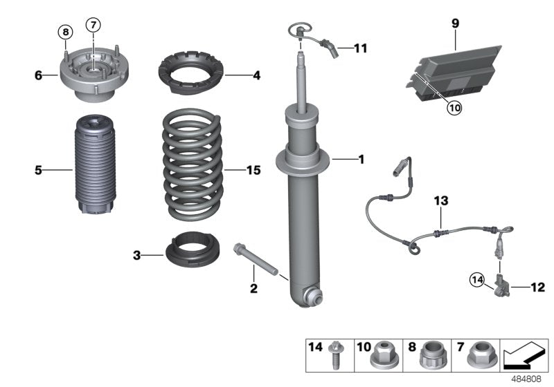 Genuine BMW 33538074127 F90 Auxiliary Shock Absorber, Rear (Inc. M5) | ML Performance UK UK Car Parts