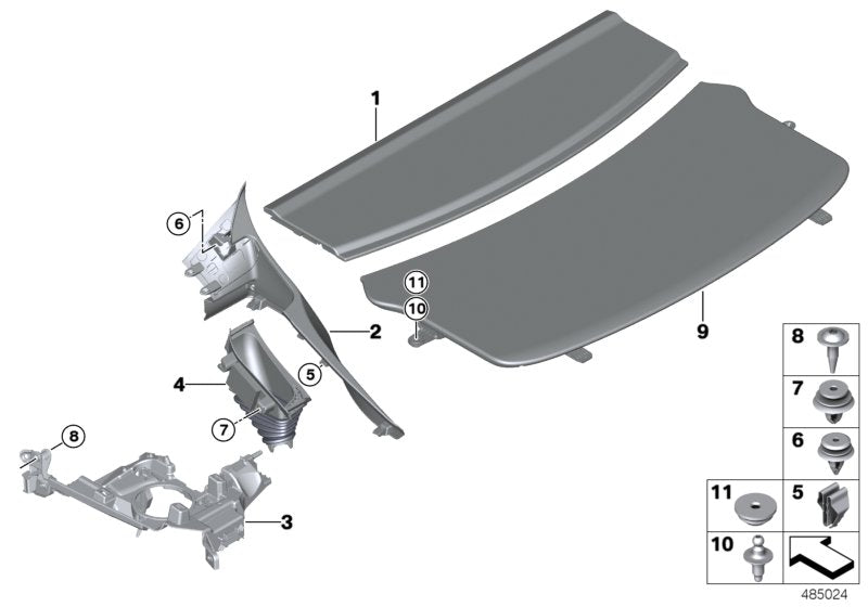 Genuine BMW 51498062774 Parcel Shelf, Rear ANTHRAZIT (Inc. 435iX, 430dX & 435i) | ML Performance UK UK Car Parts