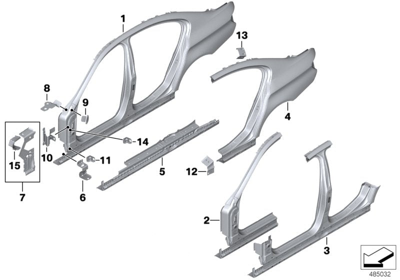 Genuine BMW 41357240504 Bracket, Side Panel, Column A Right (Inc. 535d, M550dX & 550iX) | ML Performance UK UK Car Parts